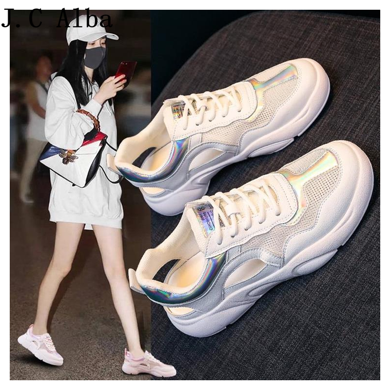 Old Daddy Sports Sandals Women Soft Bottom Light Round Leather Head Leather Baotou Beach Pregnant Woman Sandal Sandals Spring Non-slip Outer Wear 