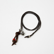 NORTH WORKS Japanese craftsman-level hand-made silver jewelry Navajo horn flower silver shell praying couple necklace