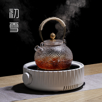 First snow hammer mesh glass steaming tea machine Home thickened high temperature resistant explosion-proof electric pottery stove steam pot Puer cook tea machine