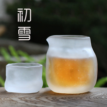 Preliminary Snow with Type Justice Cup Japanese designer Crane Irregular Cup of Tea Tea Tea Cup Masters cup Pink Smelling Cup