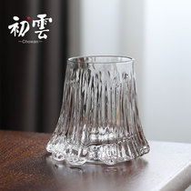 Early snow artisanal creative glass Japanese style home water glasses Fuji Mountain Cup glass goblet whisky wine glasses foreign wine