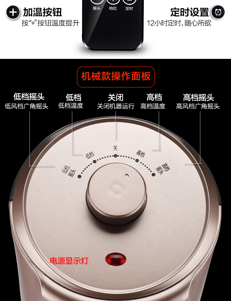 长虹 2000W塔式暖风机 2秒速热 图3