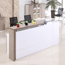 Desk Simple modern company welcome front desk cashier Bar image desk Consultation desk Custom reception desk