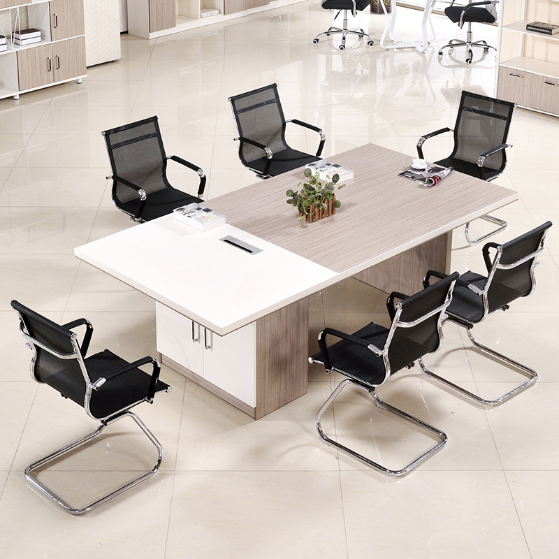 Conference Table Long Table Simple Modern Negotiation Table Large Class Desk Custom Staff Training Table and Chair Combination