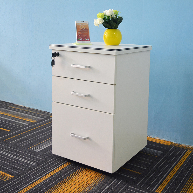 Brief Activity Cabinet Staff Mobile Short Cabinet With Lock Three Drawers Wood Floor Cabinet Locker Office Furniture-Taobao