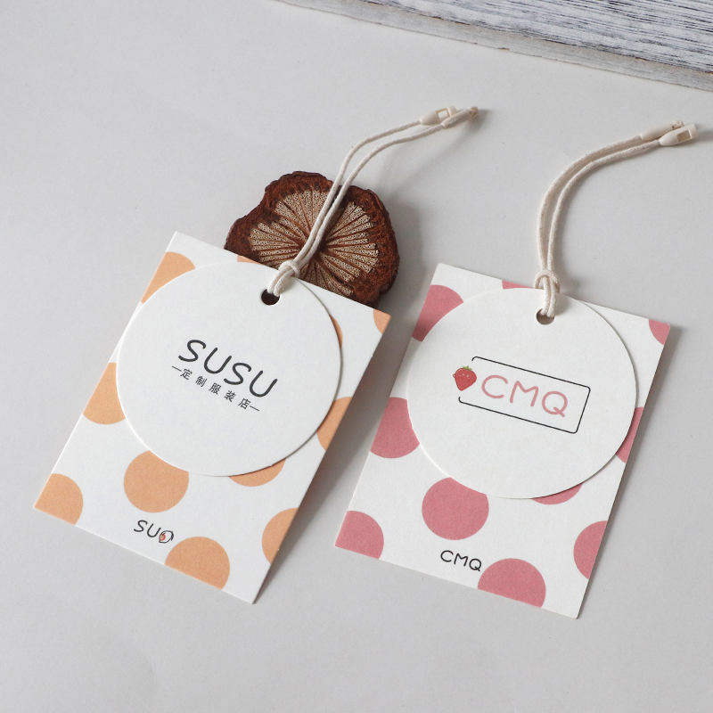 Tag custom logo high-grade lanyard label Women's clothing tag custom clothing store listing General trademark design Children's clothing down jacket label Special paper color printing high-end