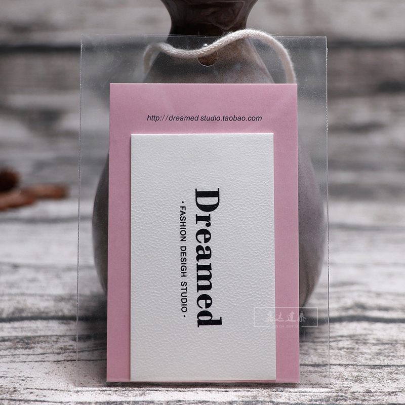 Women's hangtag custom fresh hang tag OPp bag making LOGO two-dimensional code custom card dealer sign making