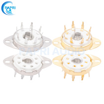 GZC8-8-Y-G ceramic gold-plated Electronic Tube 8-pin socket small eight-pin socket for 5B254 4P1S