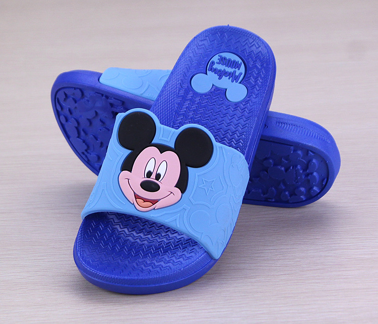 Mùa xuân và mùa hè đích thực Disney dễ thương Minnie Mickey dành cho người lớn nữ non-slip trẻ em lớn của dép và dép cha mẹ và con dưới mềm