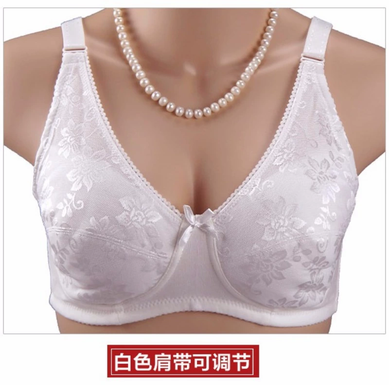 Người trung niên và người già cup cotton đầy đủ XL áo ngực Phụ nữ trung niên không có vòng thép mỏng áo ngực vải cũ