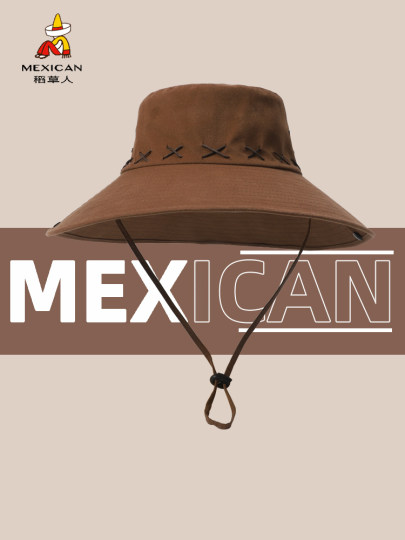 Scarecrow Western Cowboy Hat Sun Shade UV Protection Outdoor Hiking Hat Men's Fisherman Hat Sun Protection Sun Hat Women