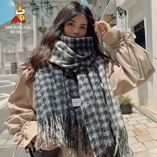 Демисезонный шарф, универсальная утепленная накидка для школьников, в корейском стиле