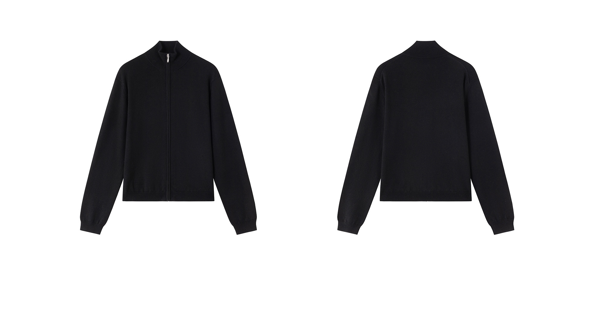 VLABMADE 50% Wool Zip-Up Cardigan