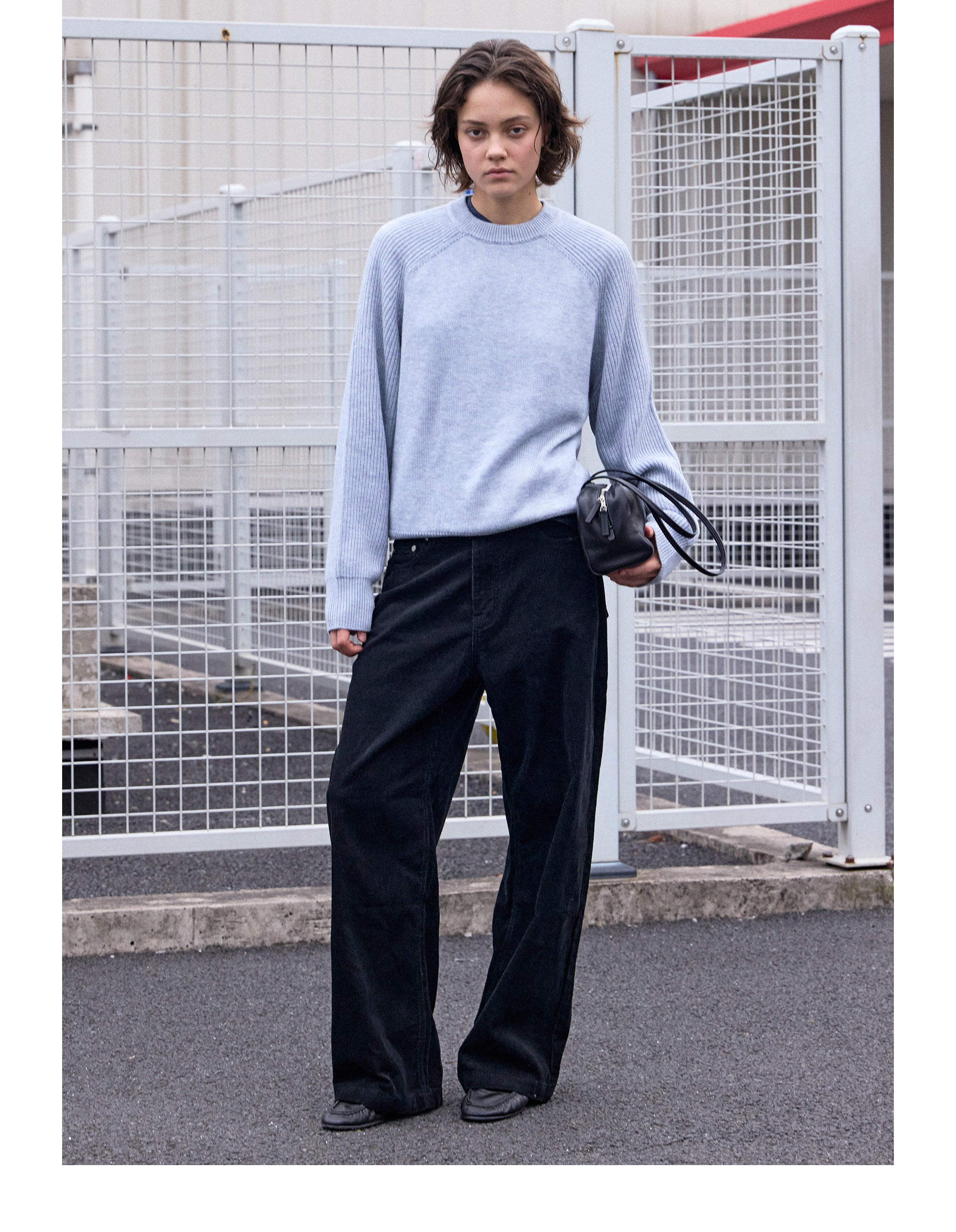 VLABMADE Ribbed Raglan Loose Knit Sweater