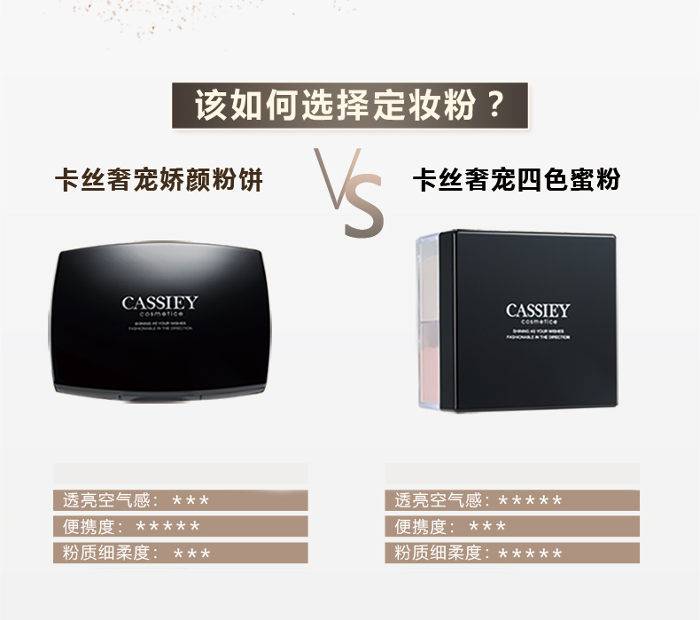 Kass Luxury pet bốn màu bột mật ong không có dấu vết kiểm soát dầu sửa chữa năng lực bột lỏng làm sáng da để sửa đổi màu da phụ nữ cầm tay phấn phủ kiko