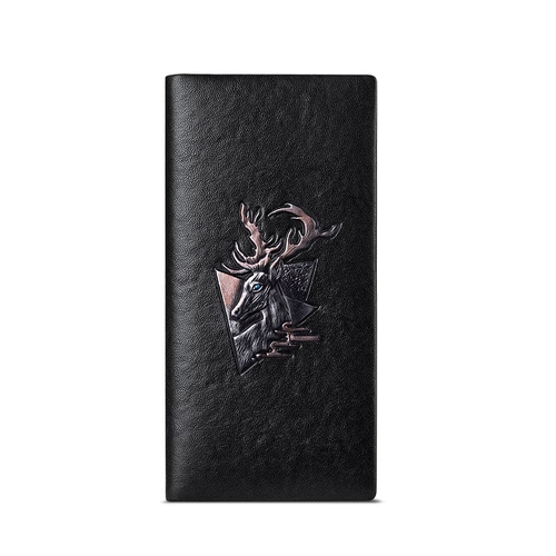 Мужской ультратонкий бумажник, кожаный картхолдер, воловья кожа