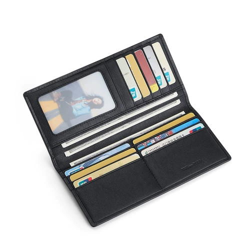 Мужской ультратонкий бумажник, кожаный картхолдер, воловья кожа