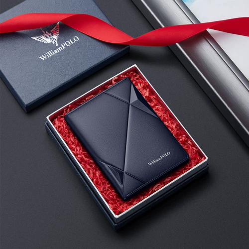 Мужской ультратонкий маленький антимагнитный картхолдер, кожаный чехол для водительских прав