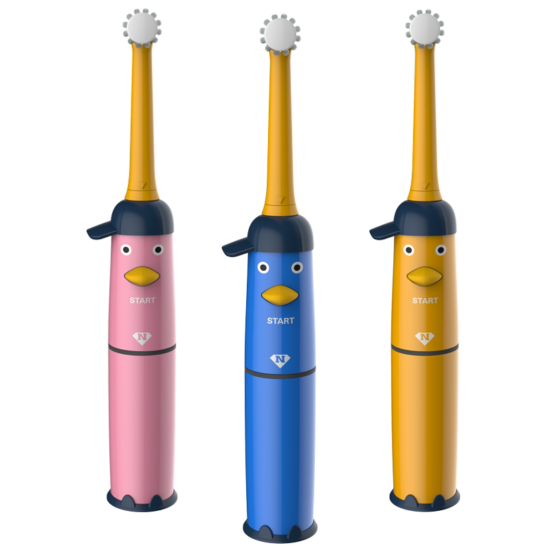 Newle Intelligent Children's Electric Toothbrushes Dry Cell Models Baby Toddler Teeth toothbrushes Soft Mao 3-14 years old