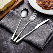 Stainless Steel Steak Knife Fork Suit Western Meal 304 Stainless Steel Home Two-Three Sets Cutlery Long Handle Thickened Fork Spoon