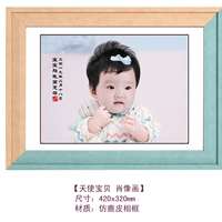 Ангельская детская портретная шерстяная живопись