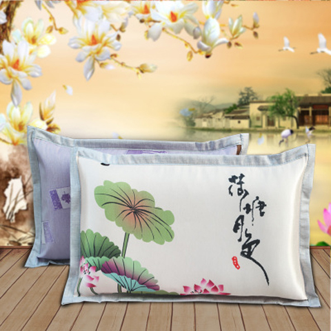 [Một cặp] dày hai mặt băng lụa mat gối người lớn mùa hè gối lõi bộ mát pillowcase mà không cần lõi