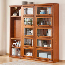 American Solid Wood Desk Bookshelf Integrated Bookcase Folding Desk Living Room Home Writing Desk Computer Desk Small Family