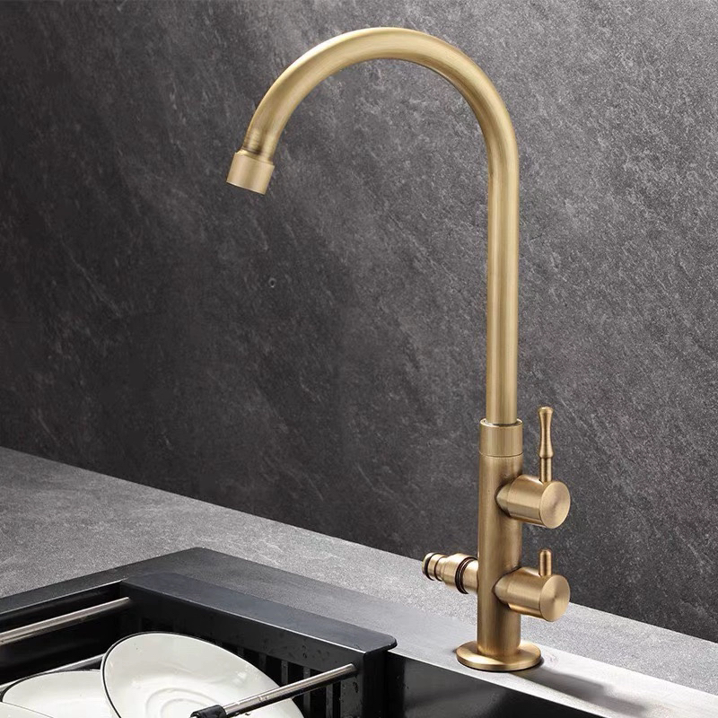 Single Cold Outdoor Non-Freezing All-Copper Valve Body Faucet for Bathroom Washbasin, Sink, Countertop Basin Faucet