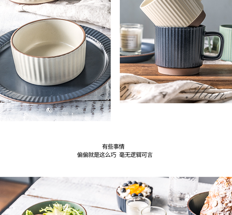 Nordic Europe type color contracted household restoring ancient ways web celebrity tableware ceramic bowl baked baking bowl dessert to use small dishes