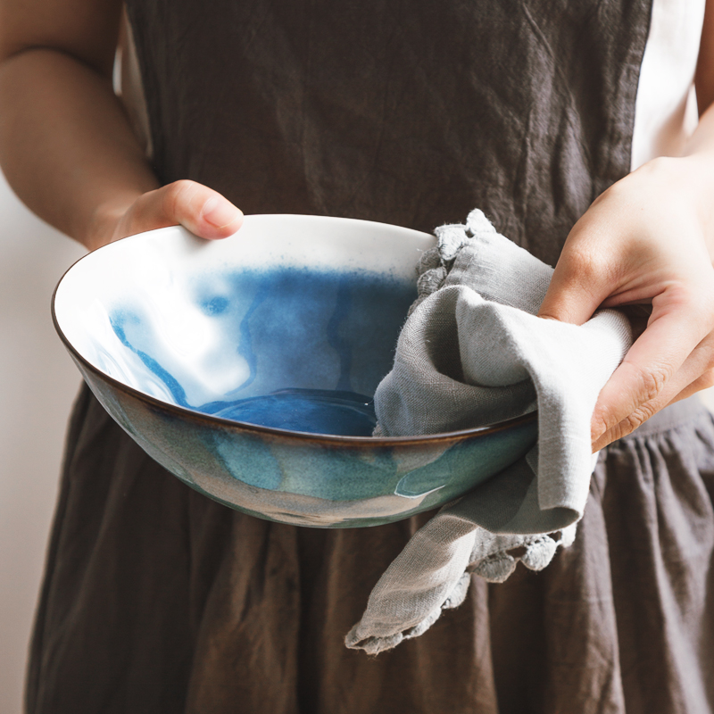 Star hebei ou feng color web celebrity couples home European Japanese - style tableware ceramic bowl bowl of soup bowl dish bowl such as always