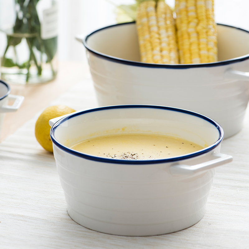 As northern Japanese contracted web celebrity home large ceramic "bringing your ears rainbow such As bowl bowl salad soup bowl tableware