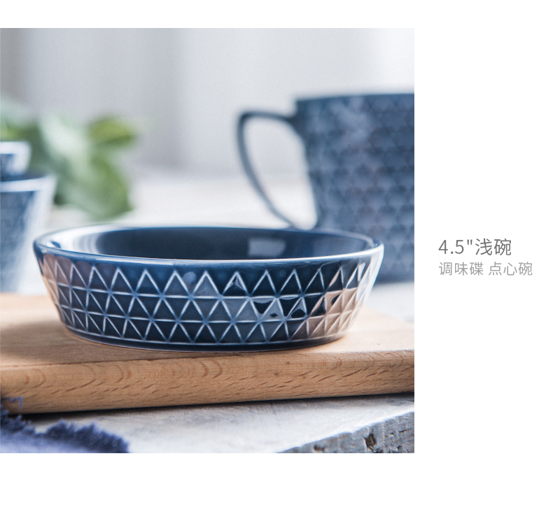 Nordic ins wind household see colour simple Japanese continental ceramic disc western - style food dish plate plate plate