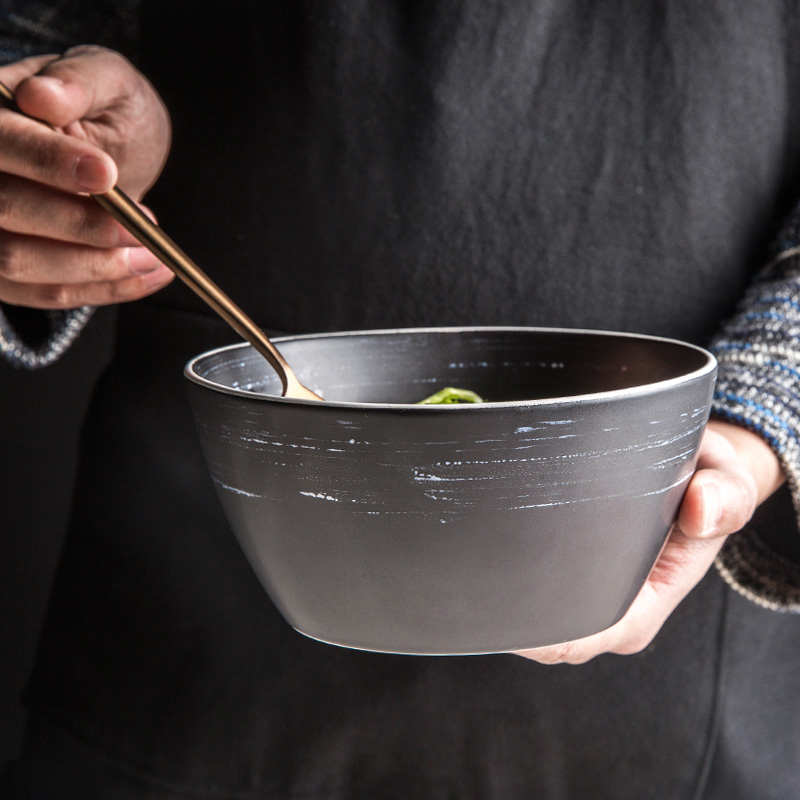 Japanese European pure color contracted household high - capacity ceramic bowl bowl restoring ancient ways rainbow such as bowl bowl of soup bowl bowl of tableware