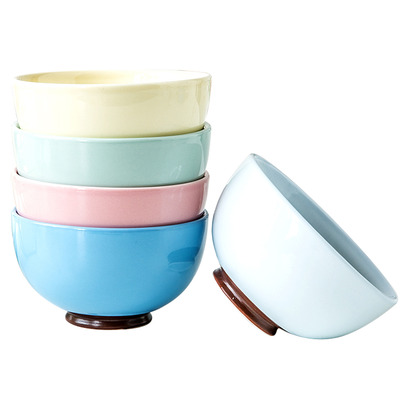 Nordic Japanese creative lovely household ceramics tableware color bowl of rice bowls rainbow such as bowl bowl dessert bowl of small bowl