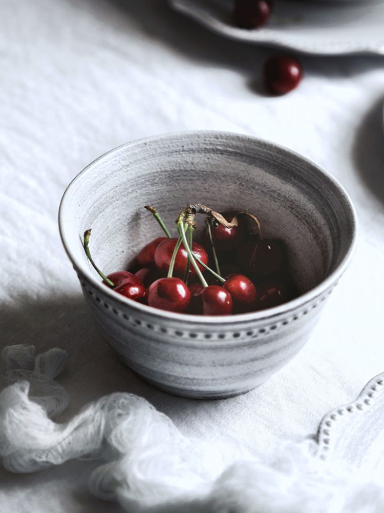 Japanese retro ceramic bowl tableware reliefs dessert bowl bowl bowl of soup bowl rainbow such as bowl mercifully rainbow such use