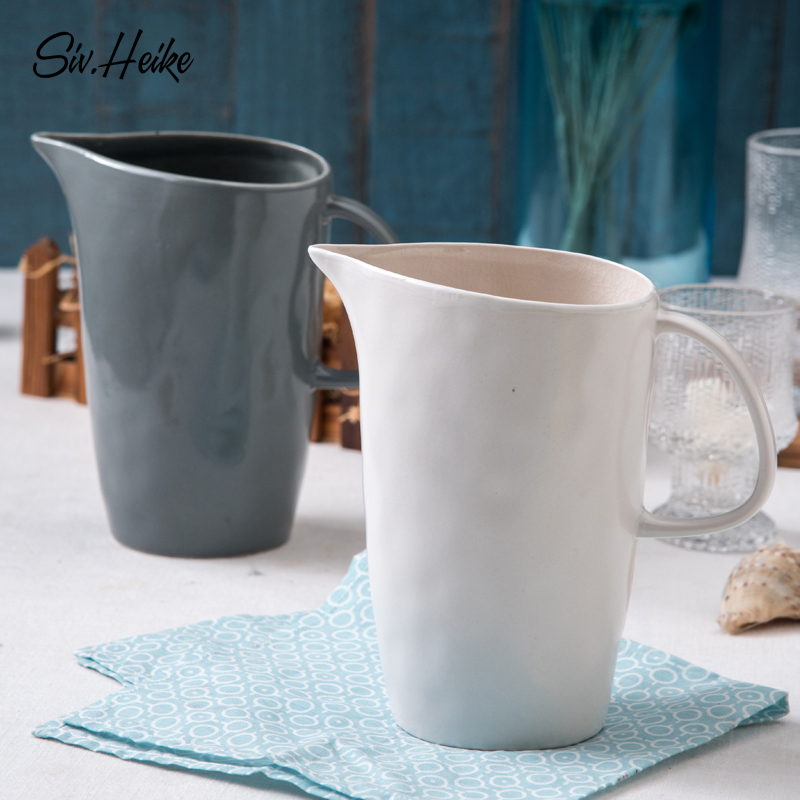 Continental ice crack creative household color large high - capacity ceramic teapot cold cold water kettle juice maker