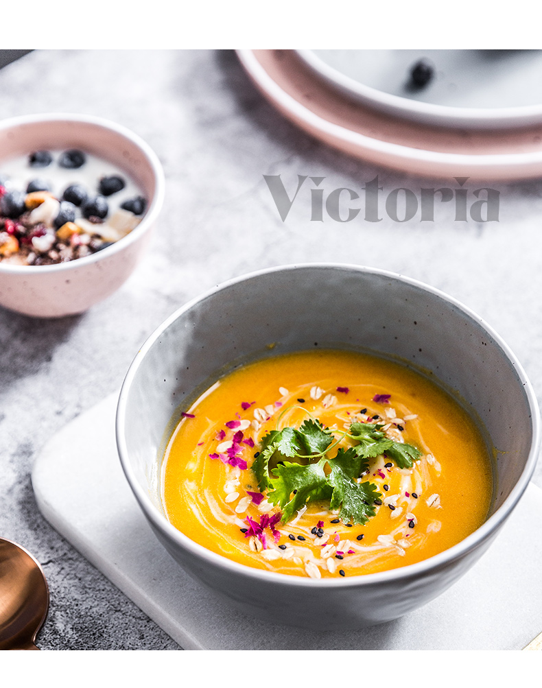 Nordic ins simple Japanese continental lovely home west tableware ceramic bowl dessert mercifully rainbow such as bowl bowl bowl dish