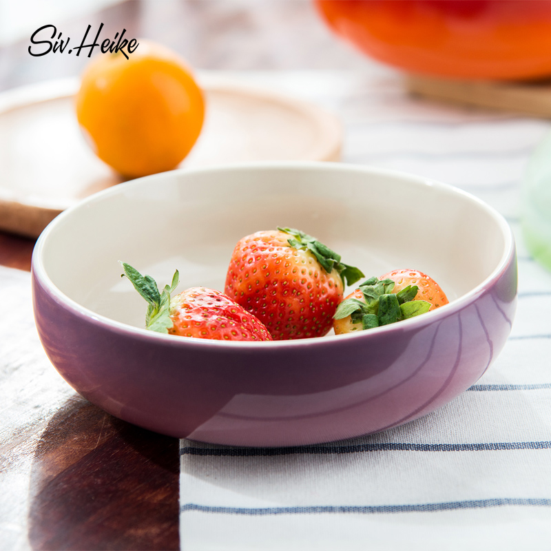 European Korean creative ins see colour of household ceramic bowl of fruit salad bowl bowl mercifully rainbow such as bowl bowl dishes