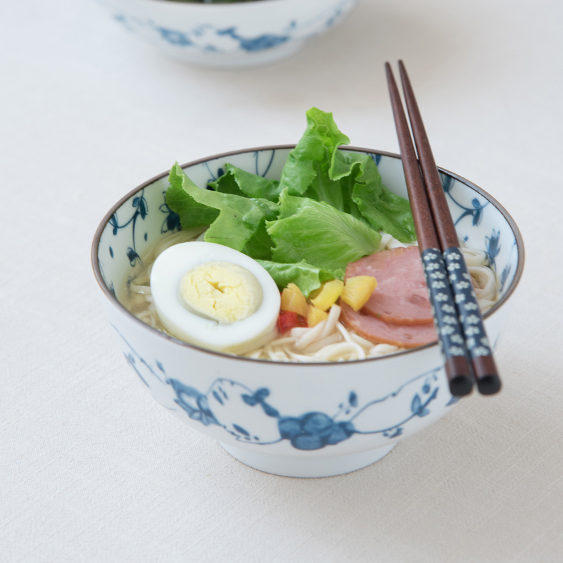 West fu Japanese blue and white bowl of ceramic tableware and wind household rainbow such as bowl bowl dish bowl bowl dessert bowls of rice bowls