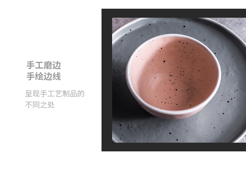 Nordic ins simple Japanese continental lovely home west tableware ceramic bowl dessert mercifully rainbow such as bowl bowl bowl dish