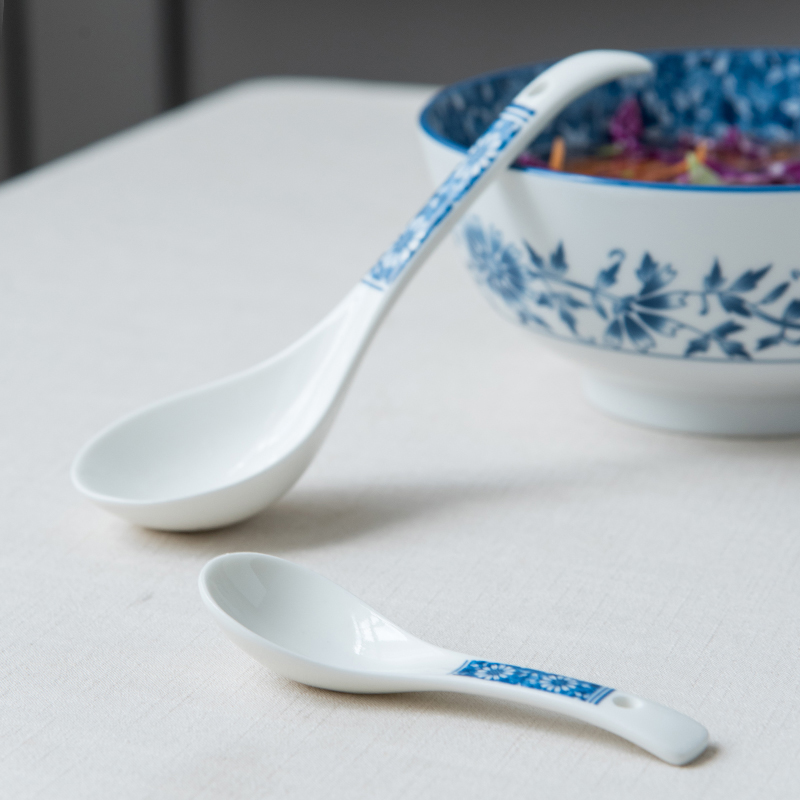 West fu Japanese porcelain spoon, ceramic tableware home big spoon, spoon, spoon, small rice spoon to ultimately responds soup spoon set