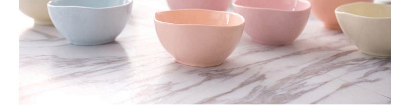 Creative household contracted lovely move color Japanese couples European - style ins small ceramic bowl to eat rice bowl bowl of tableware