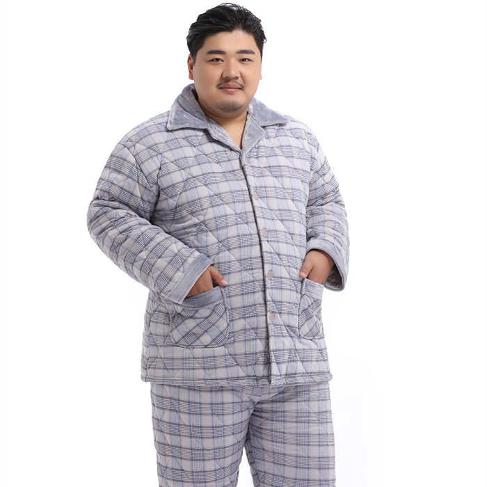 Bộ đồ ngủ mùa đông bên trong và bên ngoài chăn bông nhồi bông phục vụ nhà nam áo khoác cotton và phân bón XL 5XL300 kg bộ mặc nhà thu đông cho nam