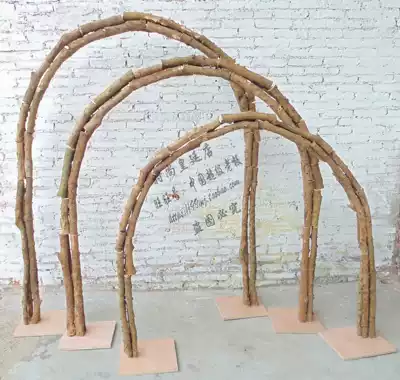 New curved arch floral wedding floral triangle floral custom forest arch simulation floral wedding props