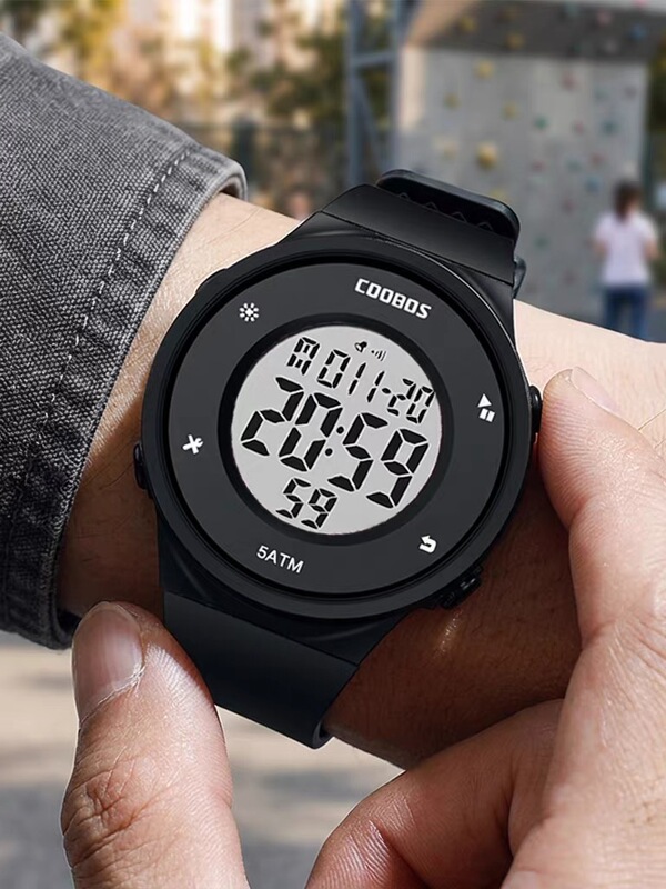 Men's Electronic Watch, High School Student Boys and Girls Luminous Alarm Clock, Timing Multi-Functional Sports Electronic Watch