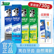 Darlie Haolai black double mint toothpaste large capacity 730g long-lasting fresh breath family pack