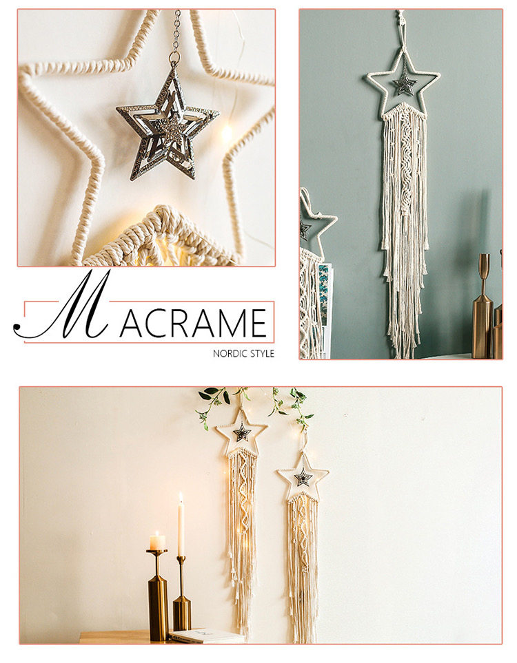 Гобелен 手工编织挂毯diy材料包北欧风流苏壁挂客厅卧室装饰风格生日礼物