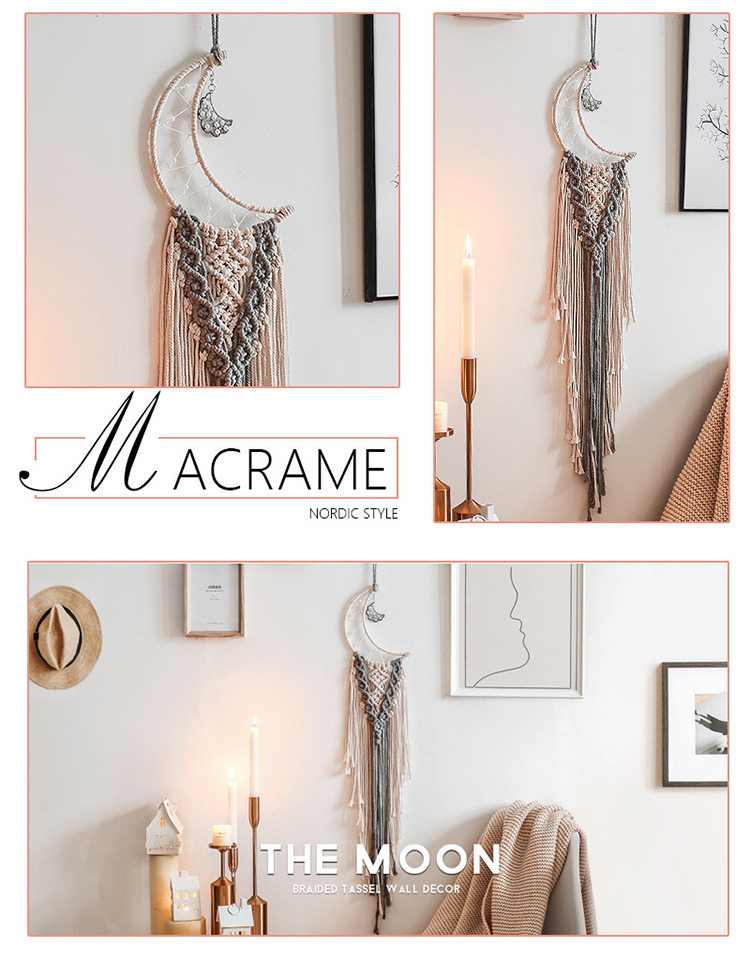 Гобелен 手工编织挂毯diy材料包北欧风流苏壁挂客厅卧室装饰风格生日礼物