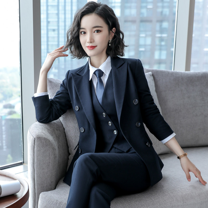 Suit Suit Women's British Style Fashion Temperament Work Suit Women's Suit Korean version of capable formal college student overalls