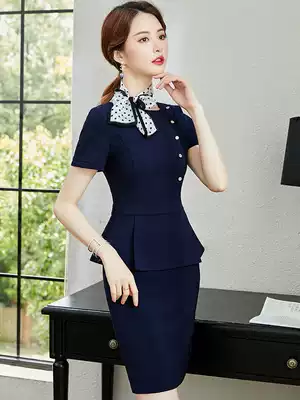 High-end work clothes set women's temperament fashion and capable thin summer dress Hotel beauty shop overalls